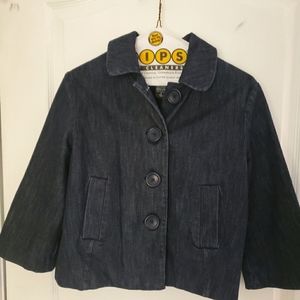 Women's New York & Co Navy Blue denim/jean jacket/three quarter sleeves